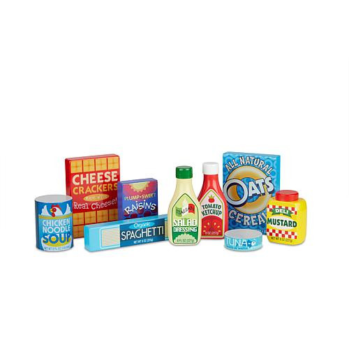 Melissa & Doug Wooden Pantry Products Set | HSN