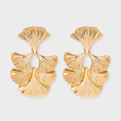 Textured Bell Drop Earrings - A New Day™ Gold | Target