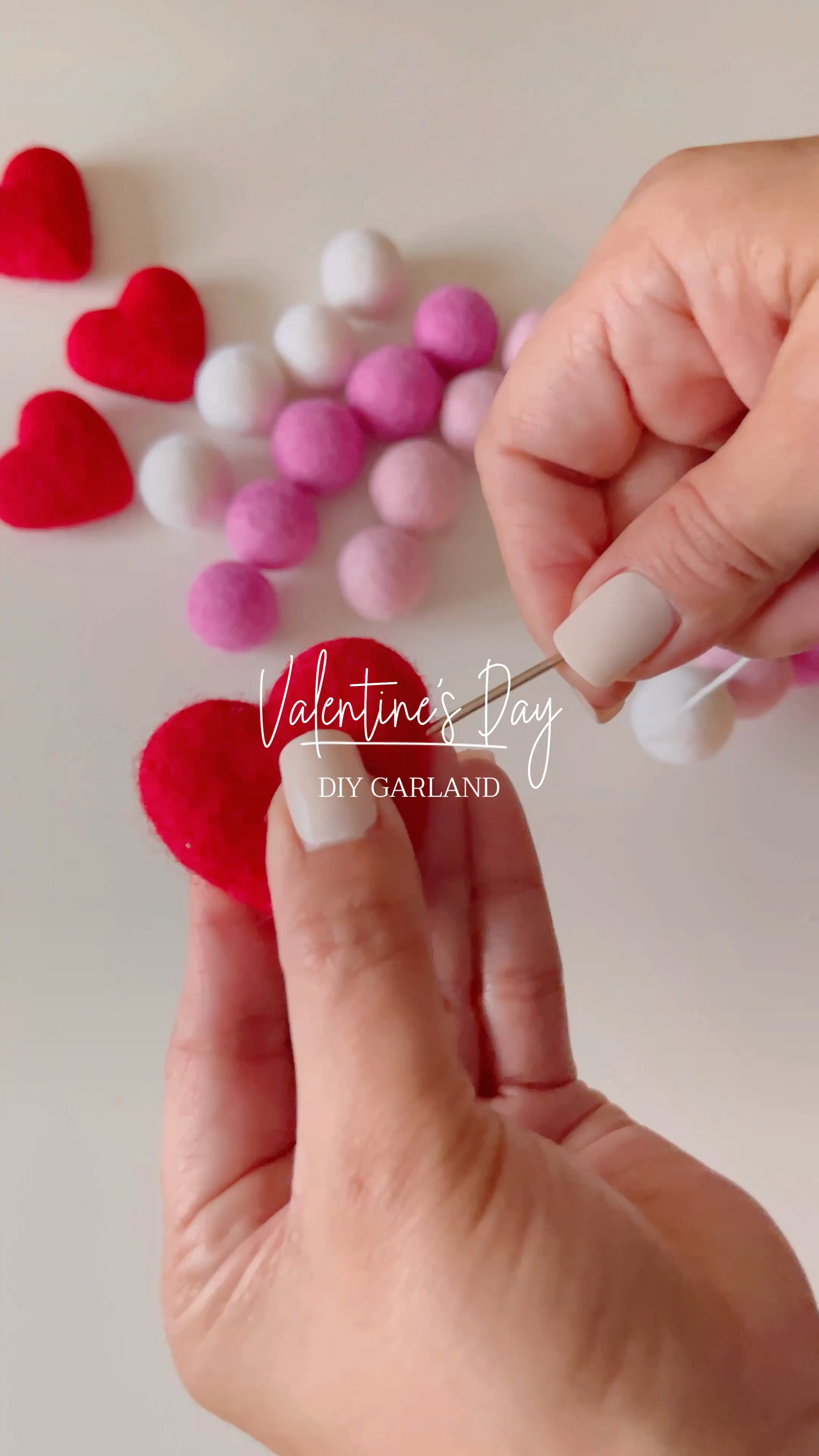 DIY Valentines Day Garland #DIY #garland 

#LTKfamily #LTKhome #LTKSeasonal