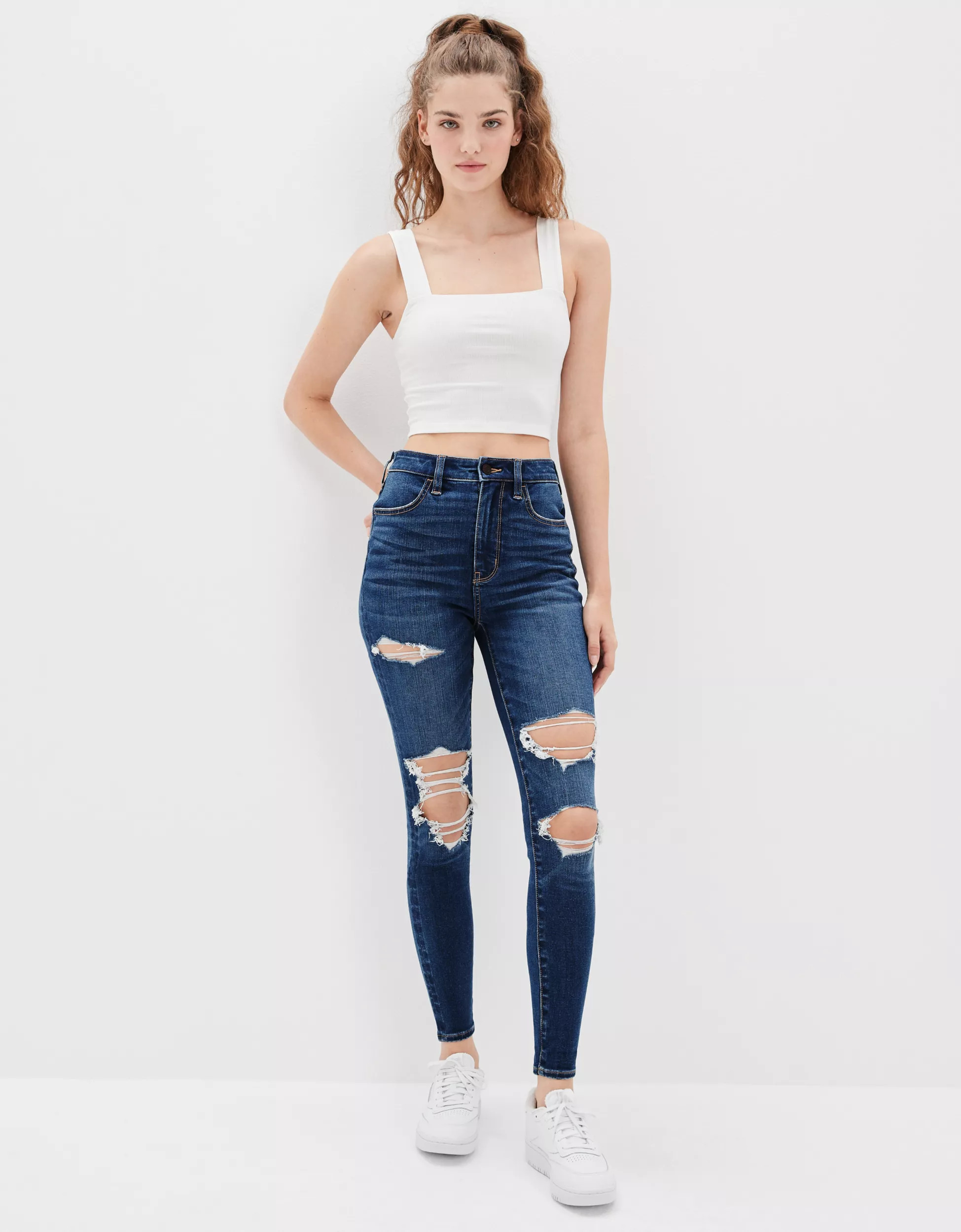AE Dream Ripped Super High-Waisted Jegging | American Eagle Outfitters (US & CA)