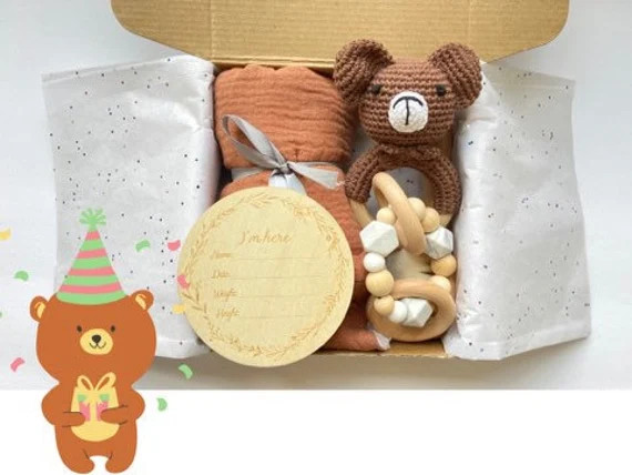 Bear gift set | newborn gift box | coming home gift set | baby Bath set | Gender neutral baby gif... | Etsy (US)