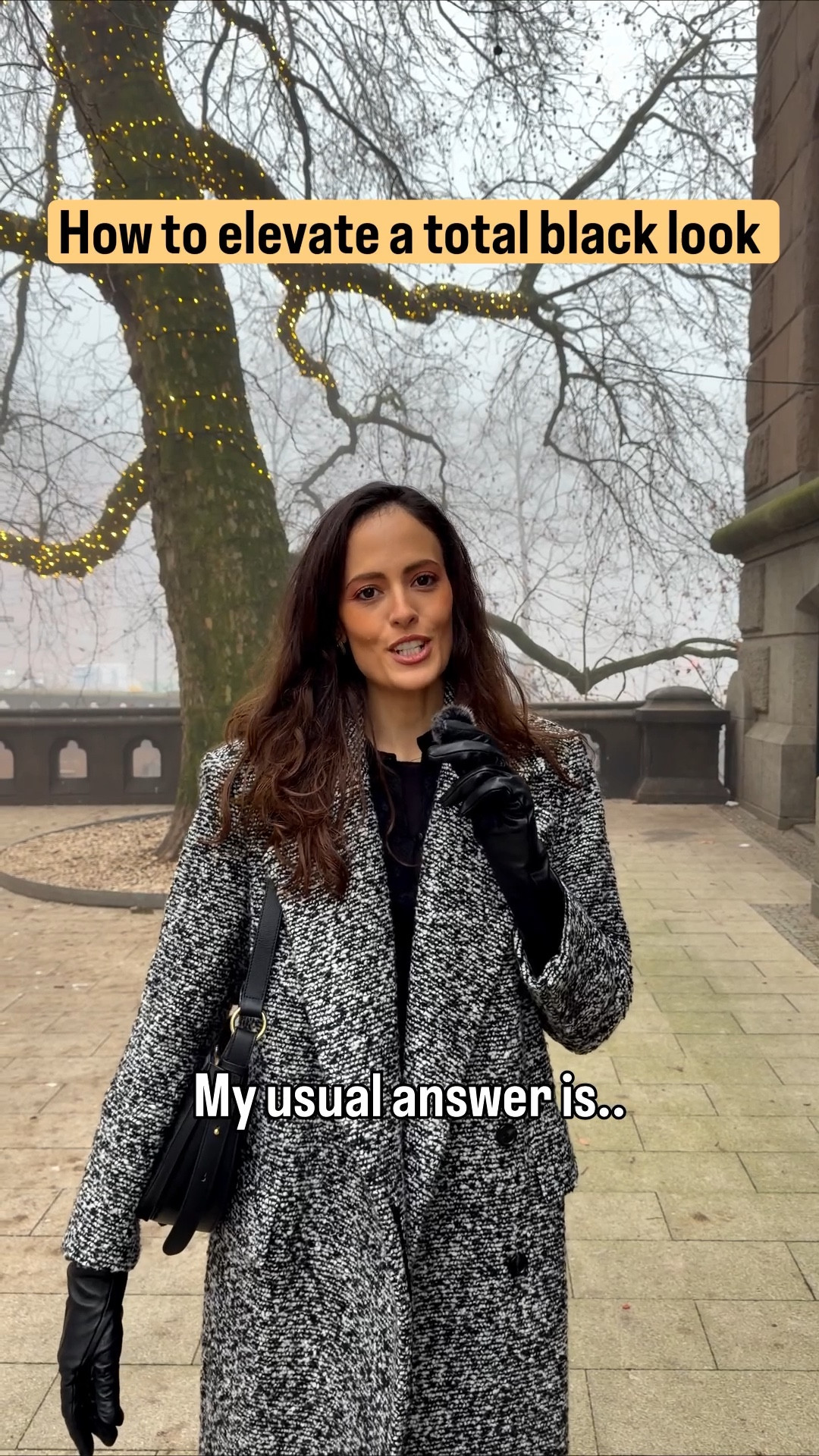The art of styling black 🖤

Το total black δεν είναι ποτέ βαρετό όταν „παίζεις“ με τις υφές. 

Εδώ συνδύασα τη θηλυκότητα της δαντέλας με την αυστηρή κομψότητα του herringbone παλτό για ένα look με βάθος και χαρακτήρα.

✨ Pro Tip: Η αντίθεση ανάμεσα σε διαφορετικά υλικά (όπως δέρμα, δαντέλα και μαλλί) είναι αυτό που κάνει ένα μονοχρωματικό σύνολο να δείχνει ακριβό.

Ποιο στοιχείο αυτού του outfit ξεχωρίσατε εσείς;

1️⃣ Το διαχρονικό παλτό
2️⃣ Τις δερμάτινες μπότες
3️⃣ Την τσάντα σε croco μοτίβο 

Περιμένω τις απαντήσεις σας! 👇

~~~~~~~~~~~~~~~~~~~~~~~~~~~~~~~~~~~~~

The art of styling black 🖤

Total black is never boring when you play with textures. 

I paired the femininity of lace with the sharp elegance of a herringbone coat to create a look with depth and character.

✨ Pro Tip: The contrast between different materials (like leather, lace, and wool) is exactly what makes a monochromatic outfit look high-end.

Which piece caught your eye?

1️⃣ The timeless coat
2️⃣ The leather boots
3️⃣ The croco-detail bag

Let me know in the comments! 👇

•
•
•
•
•
•
•
•

#TotalBlack #StyleInspo #WinterOutfits #GrwmGreece #HerringboneCoat

#LTKstyletip #LTKeurope #LTKwinter