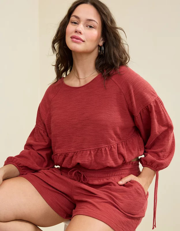 Aerie Endless Summer Cropped Sweatshirt | Aerie