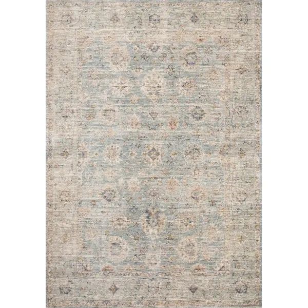 Alexander Home Austen Antique Washed Traditional Inspired Area Rug - 7'10" x 10' - Light Blue/Mul... | Bed Bath & Beyond