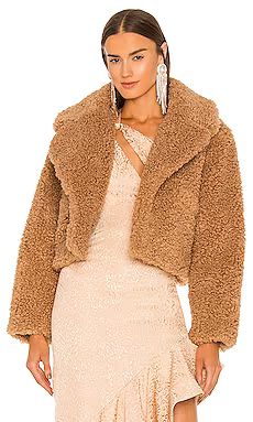 Lovers and Friends Alexandria Faux Fur Jacket in Nude from Revolve.com | Revolve Clothing (Global)