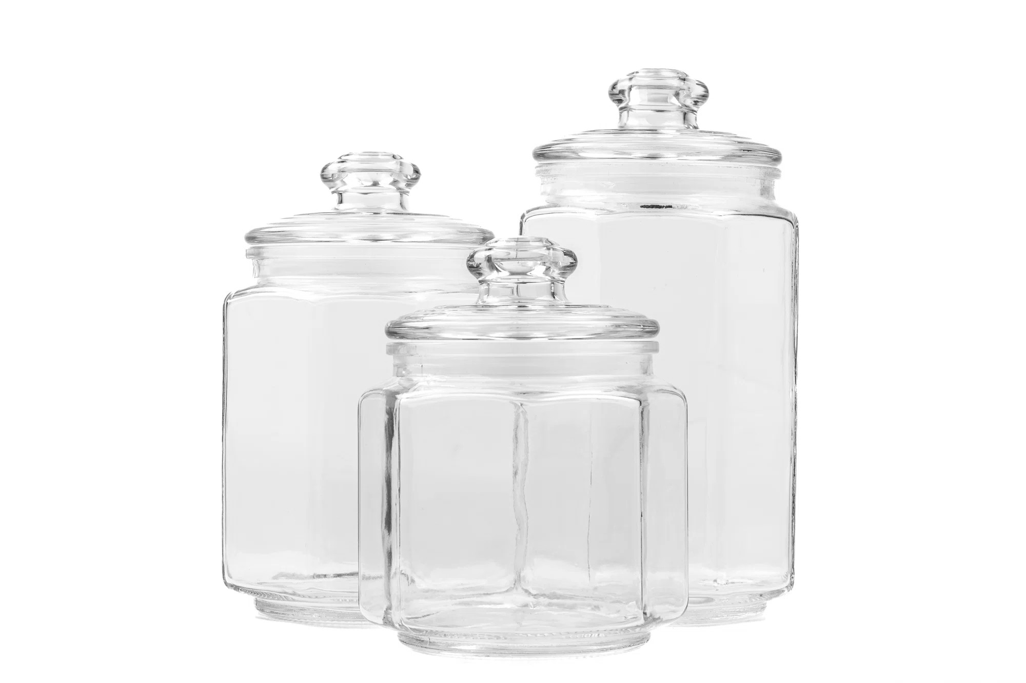 10 Strawberry Street Alcott Graduated Canister Set, with jade lid (Set of 3) | Wayfair North America