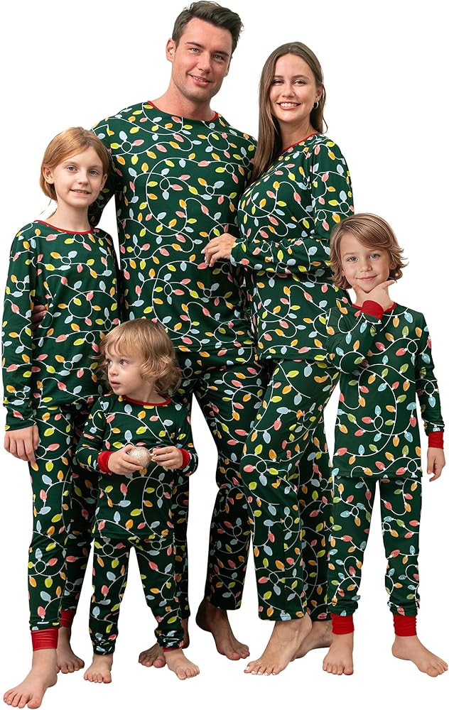 Rnxrbb 2025 Family Christmas Pajamas Matching Sets Holiday Xmas Christmas Pjs Jammies for Women M... | Amazon (US)