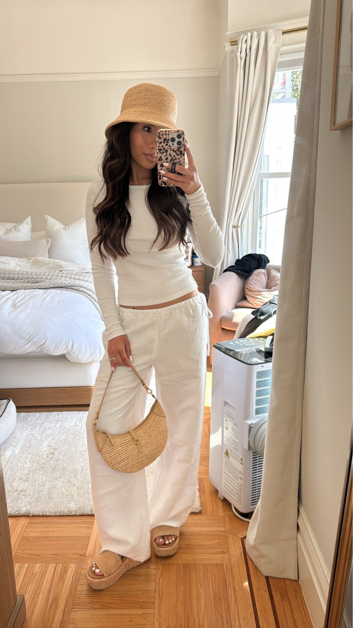 Ootd 🥰 summer weather!

Linen pants - love the side ties on these! tts, wearing xs (30 inch inseam works well with platform sandals)
Long sleeve - sized up for chest, S
Platform raffia sandals - so comfy! tts

#LTKootd #LTKPetite