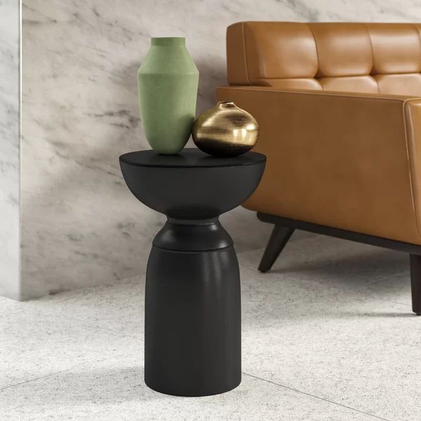 Kellaman Concrete Pedestal End Table | Wayfair North America