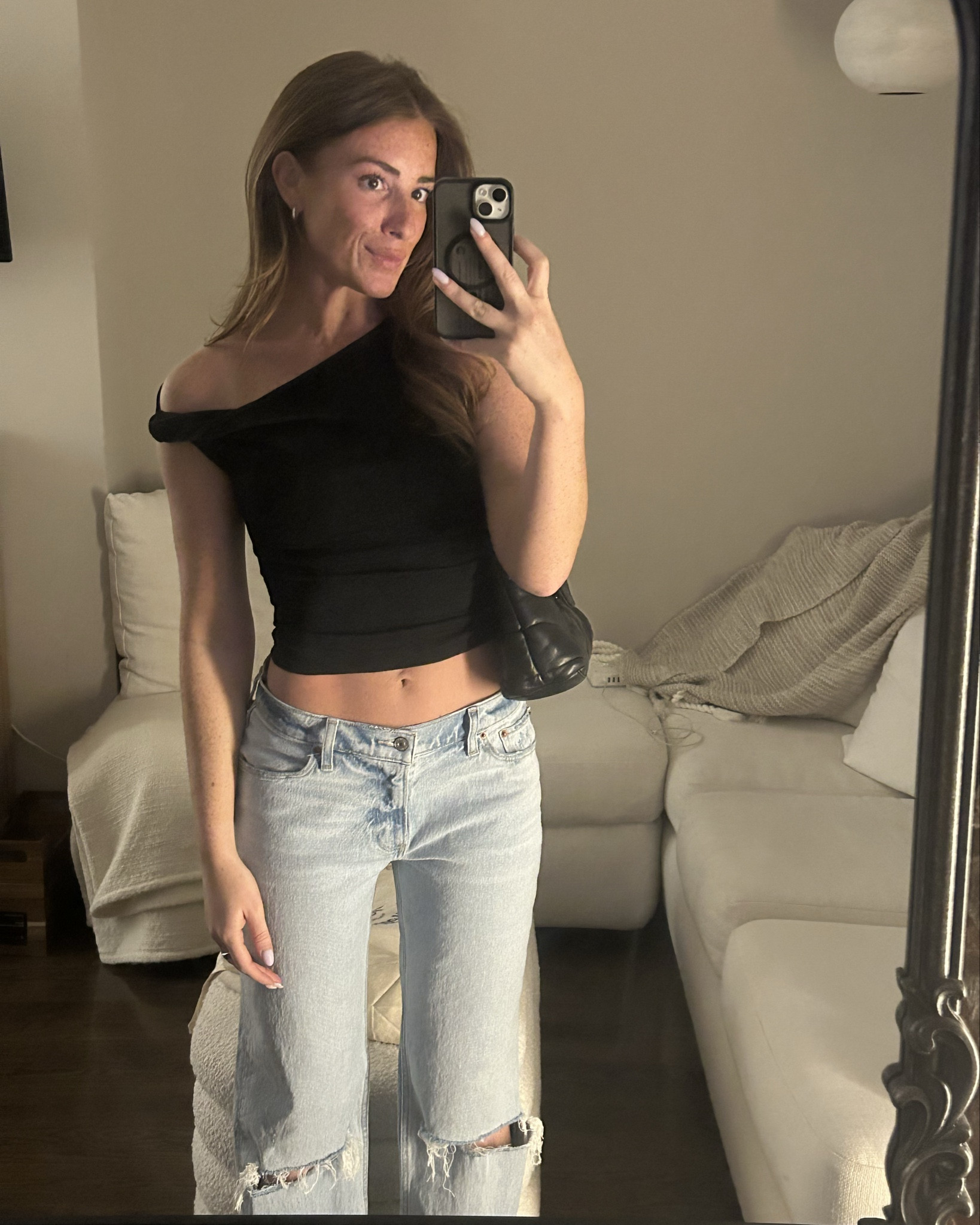 Baggy low rise ripped for under $75. #abercrombie 