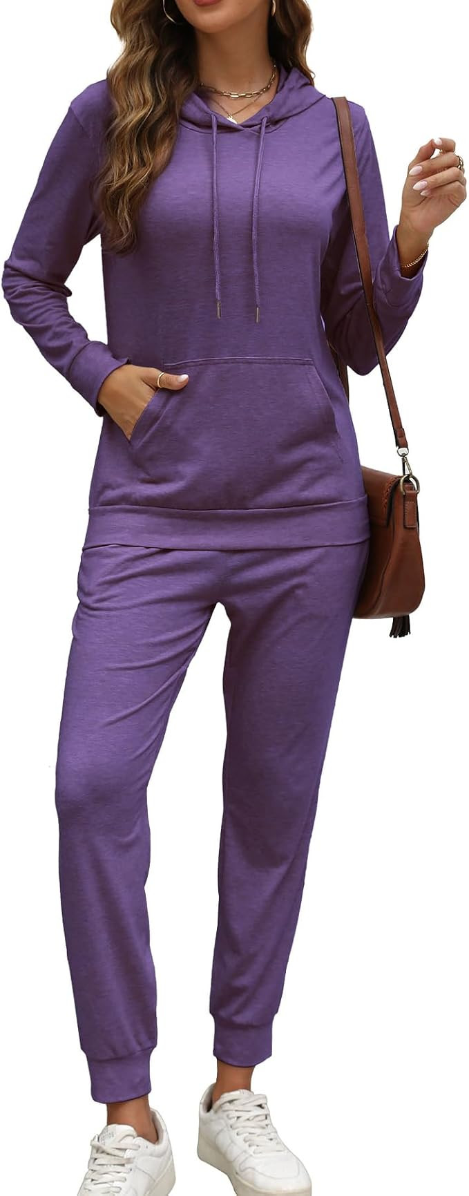 addigi Womens Two Piece Tracksuit Outfits Hoodies Jogger Sweatsuit Lounge Sets with Pockets | Amazon (US)