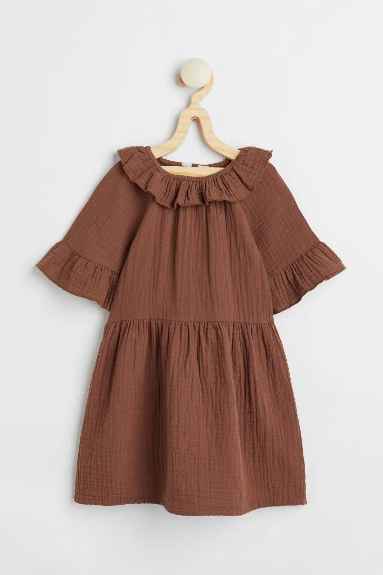 Flounced Double-weave Dress | H&M (US + CA)