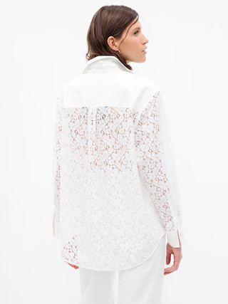Lace Bib Big Shirt | Gap (US)