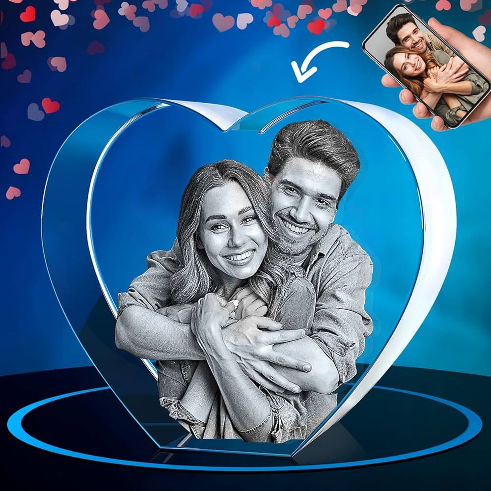 ArtPix 3D Crystal Photo, Personalized Valentines Day Gifts With Your Own Photo for Him, Her, Mom,... | Amazon (US)
