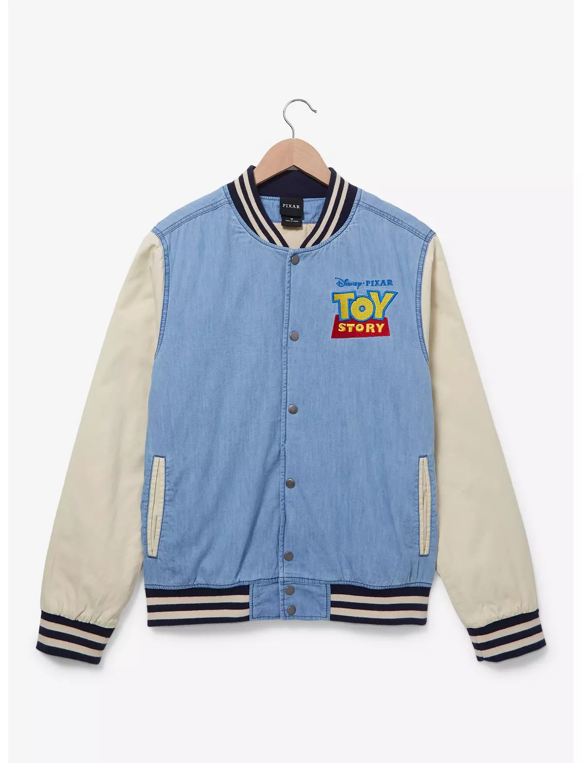 Disney Pixar Toy Story Buzz & Woody Denim Bomber Jacket - BoxLunch Exclusive | BoxLunch