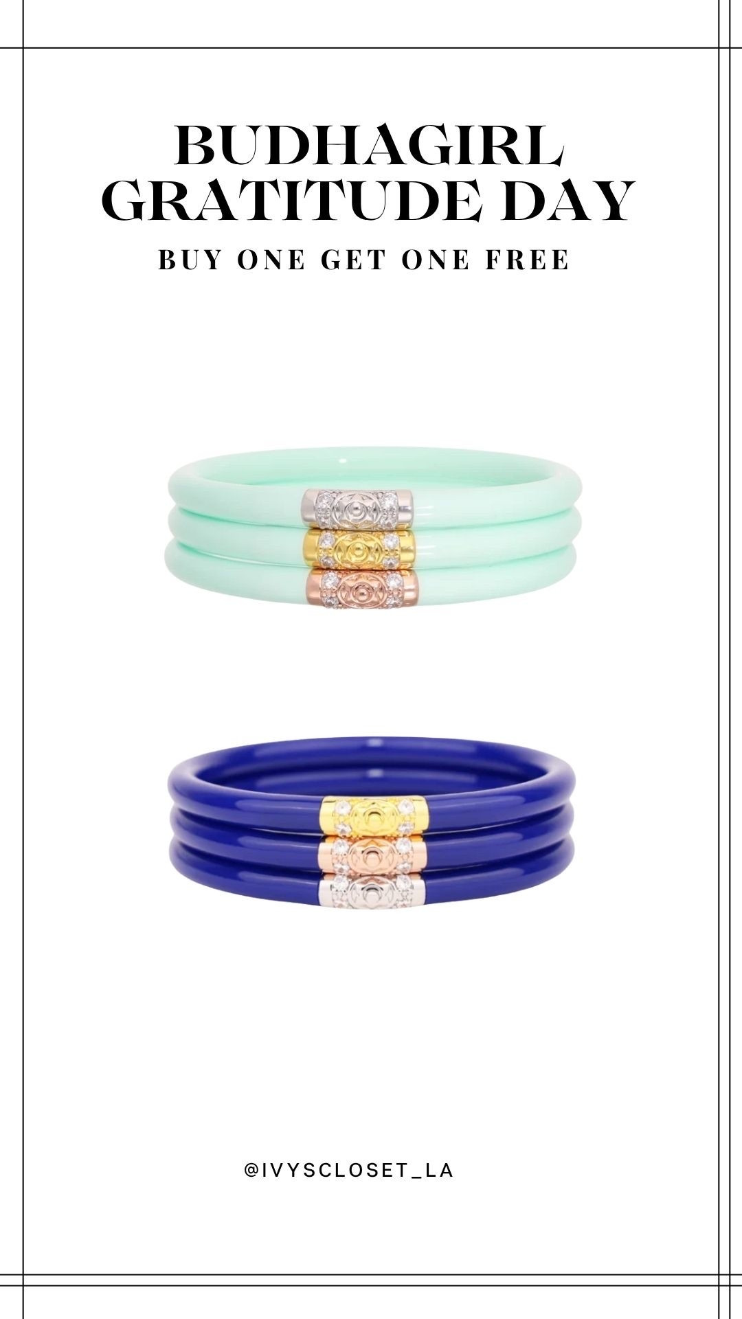 Buy one bangle set and get one free for gratitude day

#LTKSaleAlert