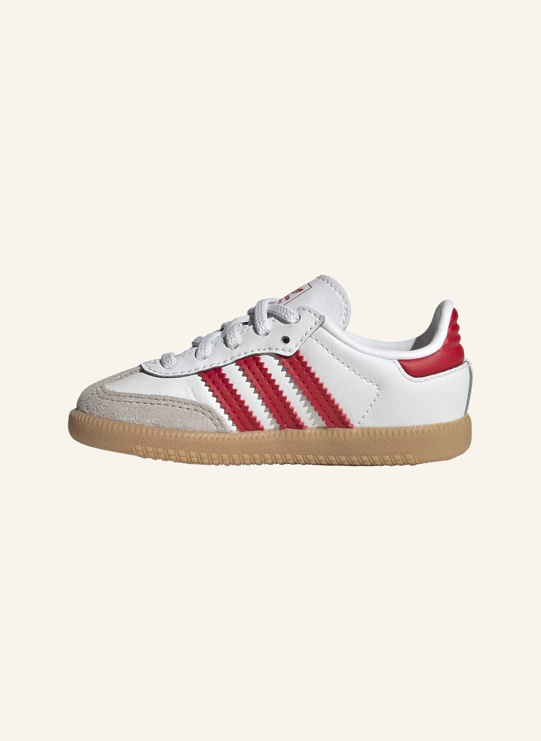 adidas Originals SAMBA OG KIDS SCHUH, KOMFORTVERSCHLUSS, ELASTISCHE SCHNÜRSENKEL in weiss/ rot/ ... | Breuninger (DACH)