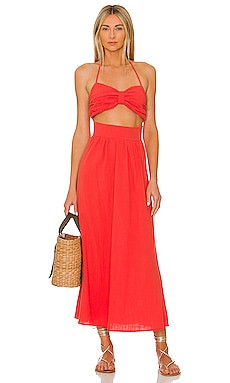 SNDYS Boat Linen Dress in Spice from Revolve.com | Revolve Clothing (Global)