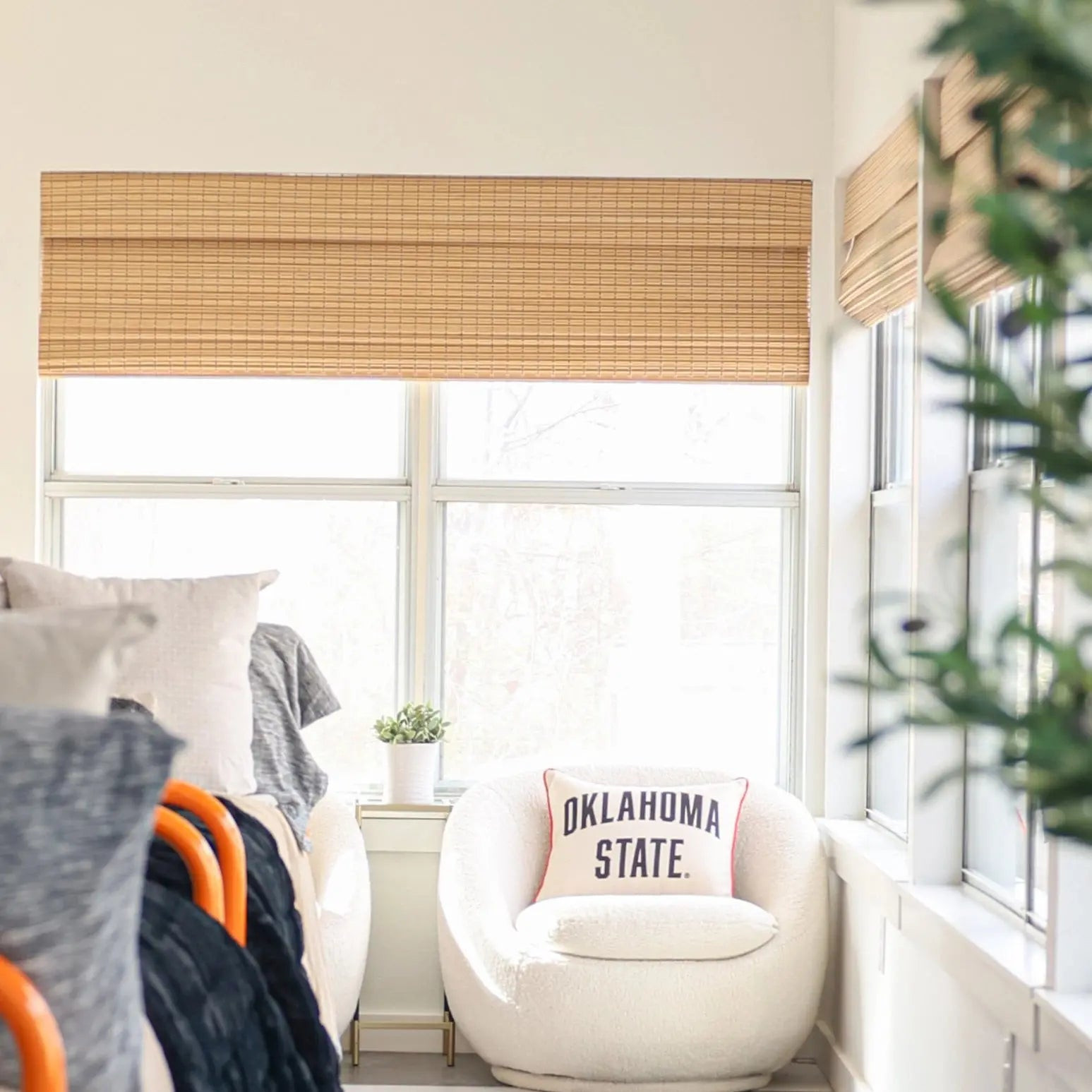 Sybil Bamboo Roman Shade - Beige | TWOPAGES