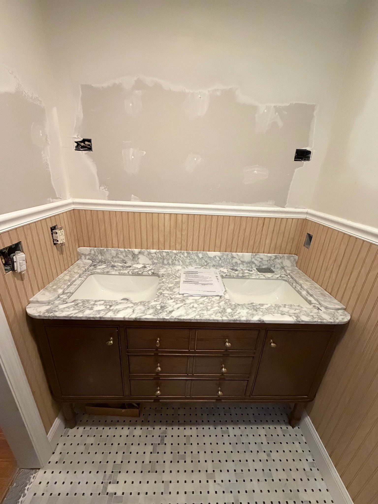 Bathroom remodel in progress! 


Vanity is stunning

#LTKHome