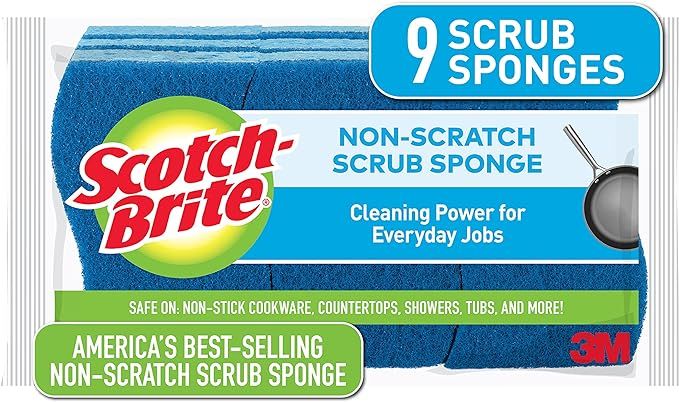 Scotch-Brite Non-Scratch Scrub Sponges, 9 Scrub Sponges | Amazon (US)