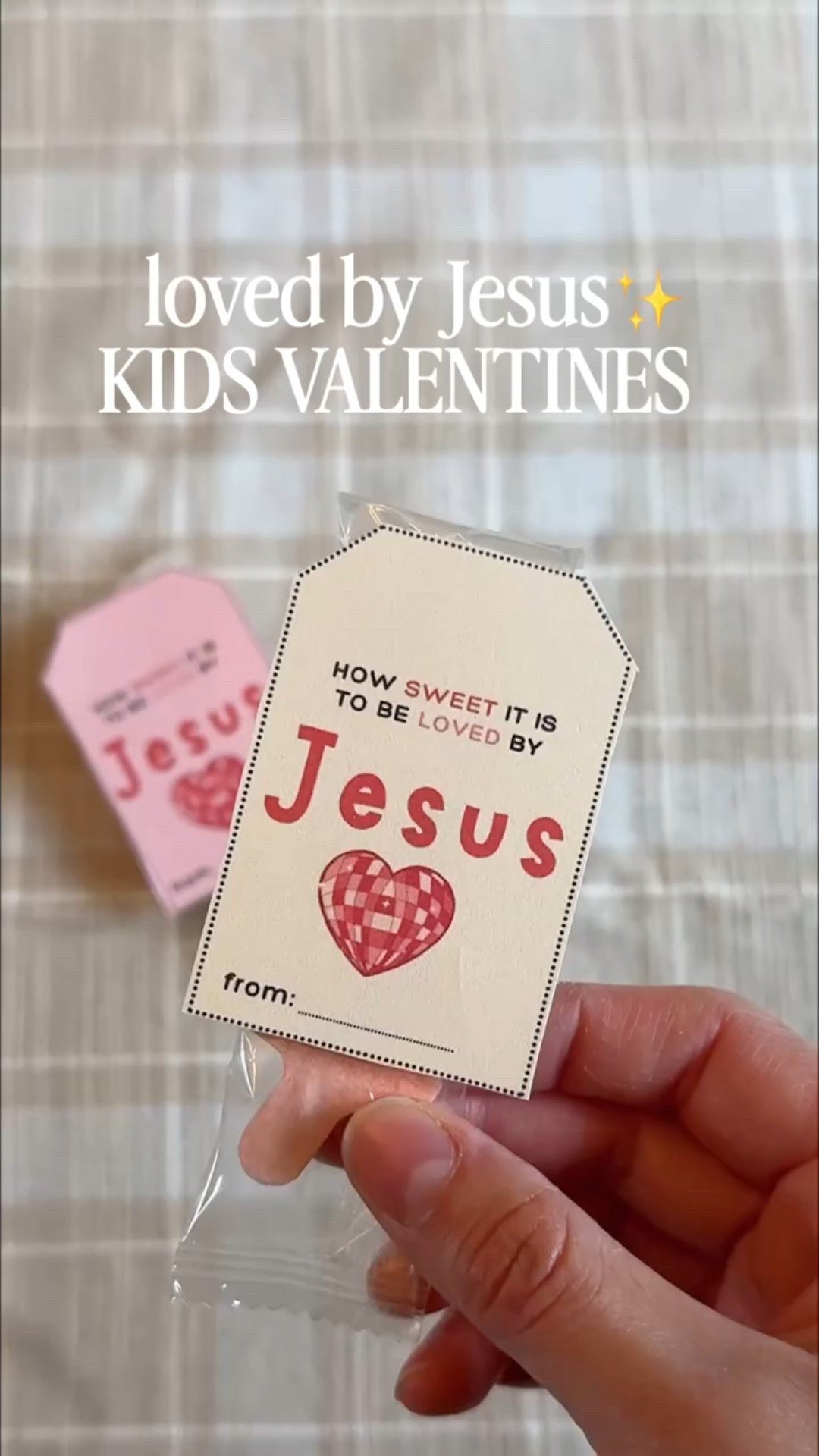 “How sweet it is to be loved by Jesus🫶🏼” 

Comment LOVE and I’ll send you a DM with the l!nk to the candy bracelets and FREE Valentines Day tag! 💘

Simple but meaningful Kids Valentine’s Day treat idea! I grabbed these candy bracelets on Amaz0n and made these tags on Canva 🪩💖 

#jesuslovesyou #kidsvalentines #lastminvalentines #valentinesdaytreats #diyvalentines