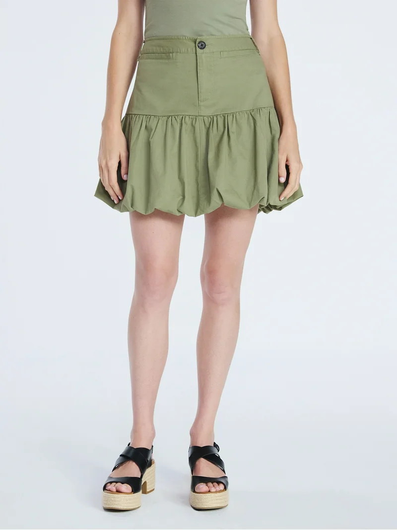 Free Assembly Women's Bubble Hem Mini Skirt, Sizes XS- XXL | Walmart (US)