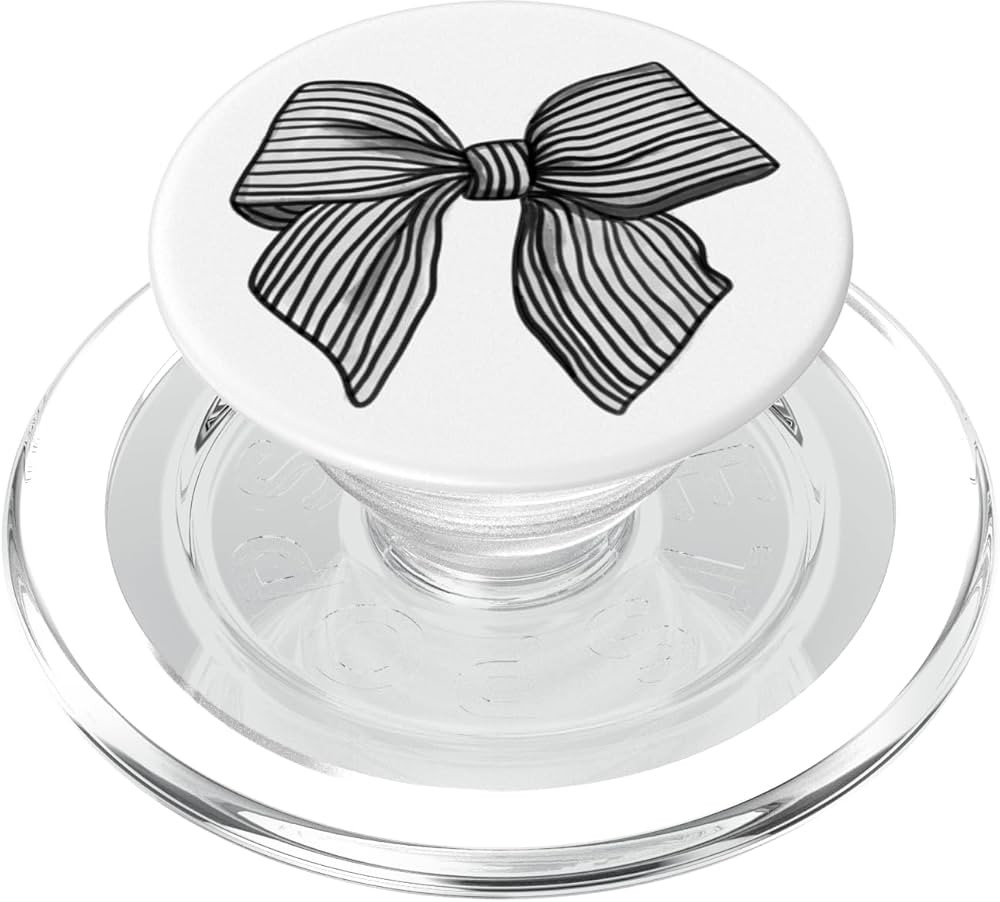 Coquette Black and White Bow PopSockets MagSafe PopGrip for iPhone | Amazon (US)