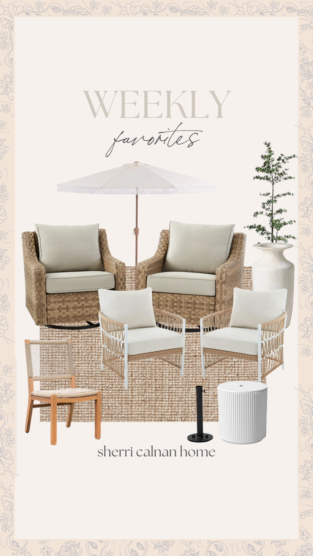 Weekly Favorites

patio furniture, woven patio, white patio chairs, outdoor accent chairs, outdoor furniture, outdoor dining chair, jute rug, sherri calnan home 

 

#LTKSummerEdit #LTKSeasonal #LTKHome