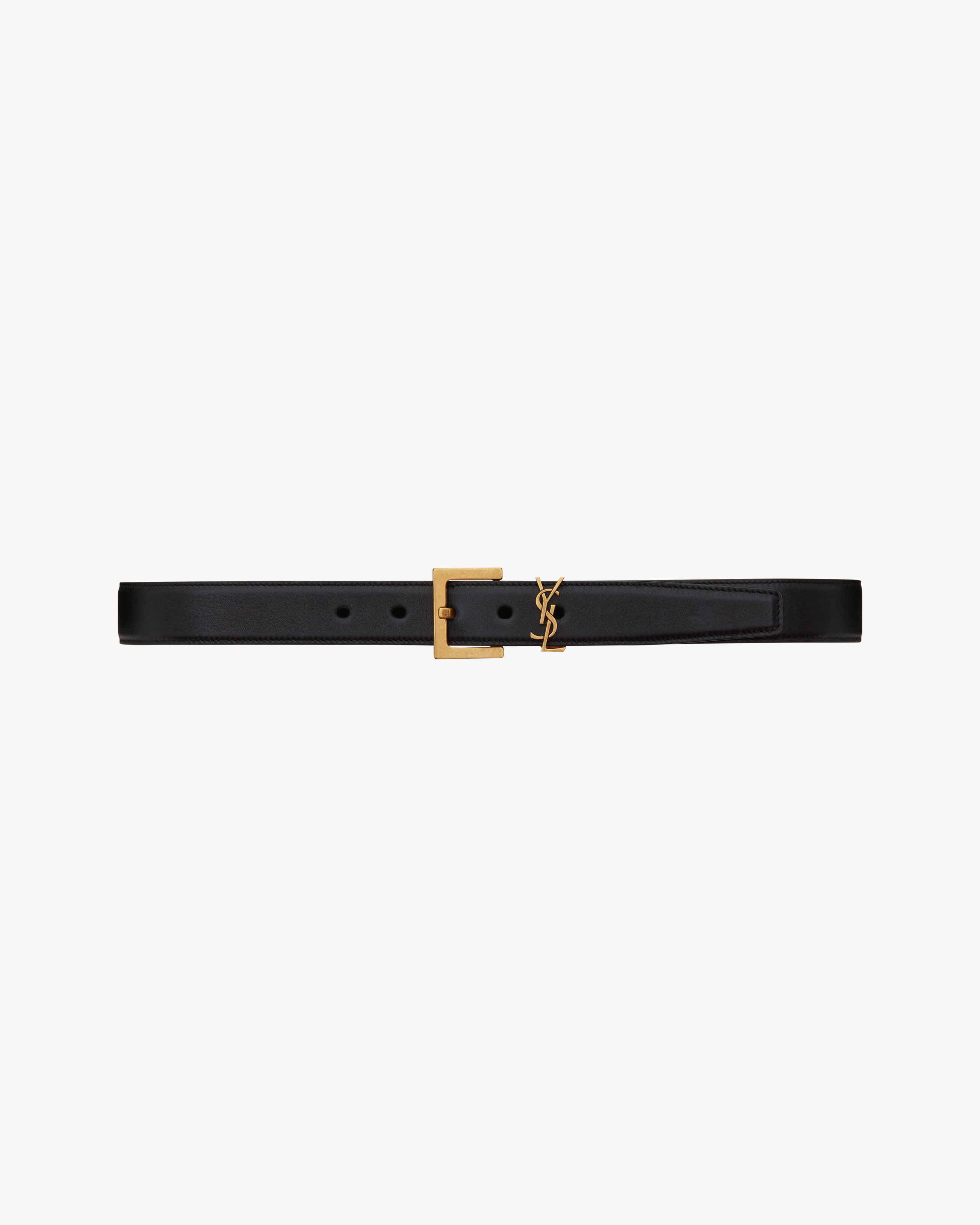 Cassandre Belt with square buckle in smooth leather | Saint Laurent Inc. (Global)