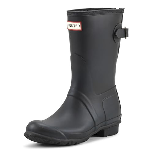 Hunter Women's Original Back Adjustable Short Rain Boots, Black, 10 Medium | Amazon (US)