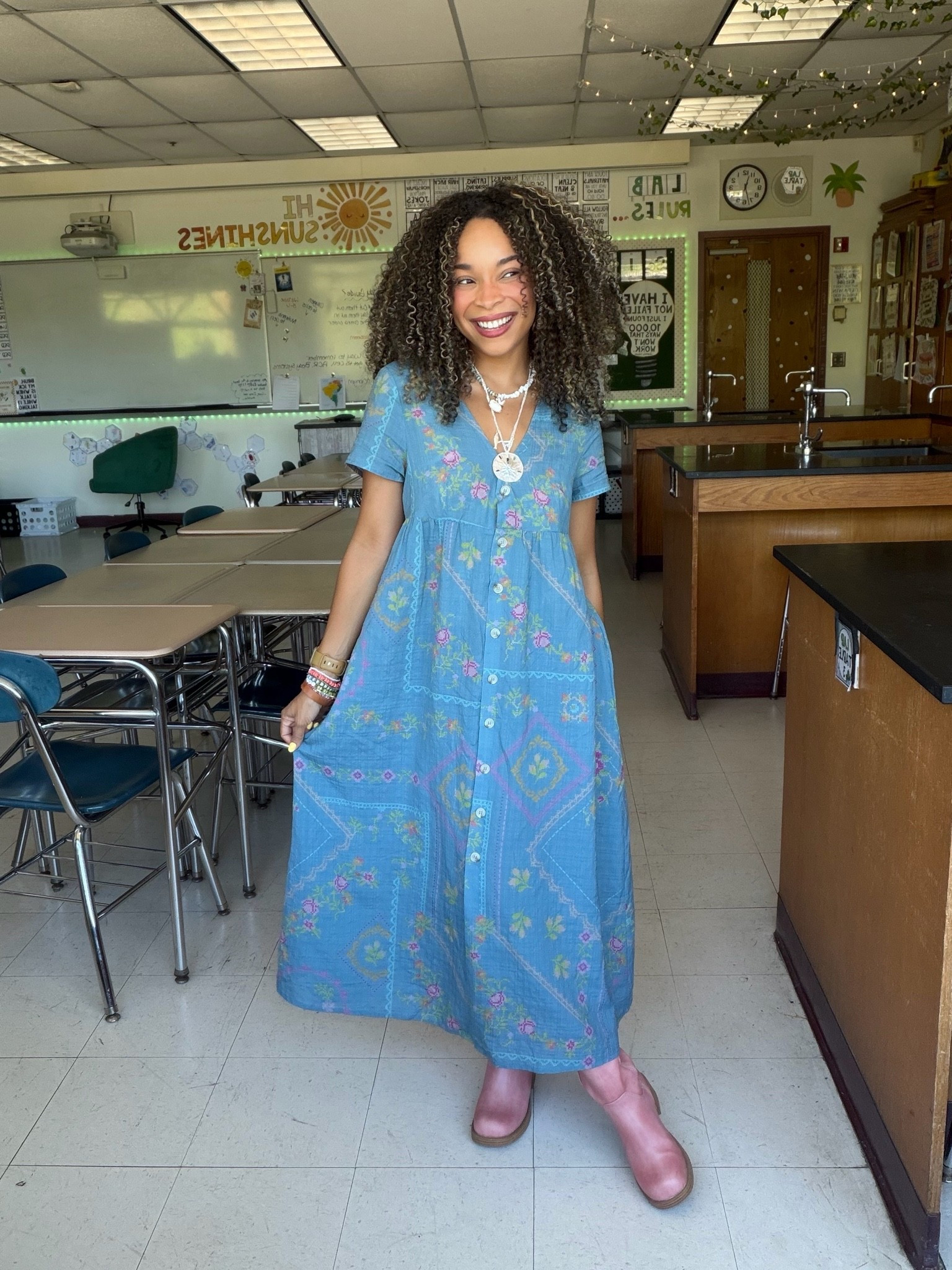 Teacher Outfit 🌸💙 #naturallife

#LTKootd #LTKWorkwear #LTKSaleAlert
