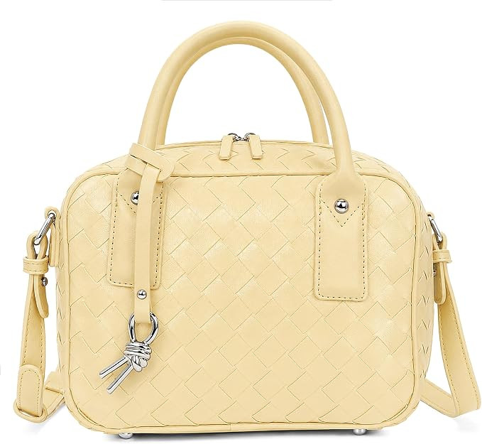 Women's Handmade Woven Top Handle Bag Luxury Crossbody Purse Designer Shoulder Handbag Woven Purs... | Amazon (US)
