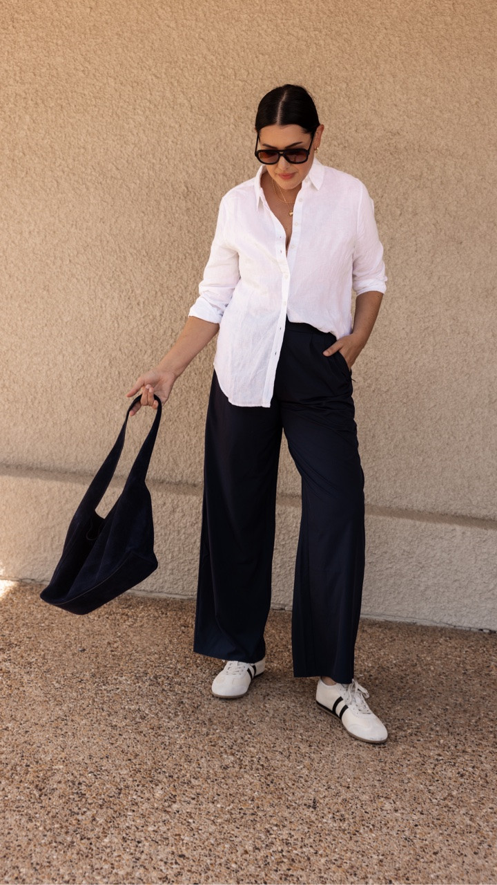 If you’re looking to hire two pieces that will work hard for your closet, I’ve got some stand out candidates from @onequince, my friends. This linen top is my number one – she literally goes with everything! And these new wide leg pants, they’re a lightweight activewear fabric and the most comfortable. Snag them in the brown, too before they’re sold out! You can shop everything in my LTK! #quincepartner @Quince