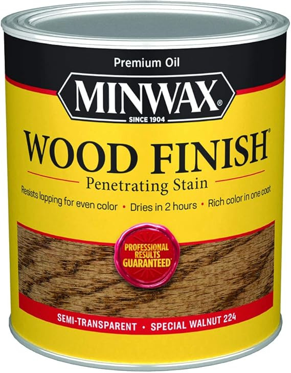 Minwax 70006444 Wood Finish Penetrating  Stain, quart, Special Walnut | Amazon (US)