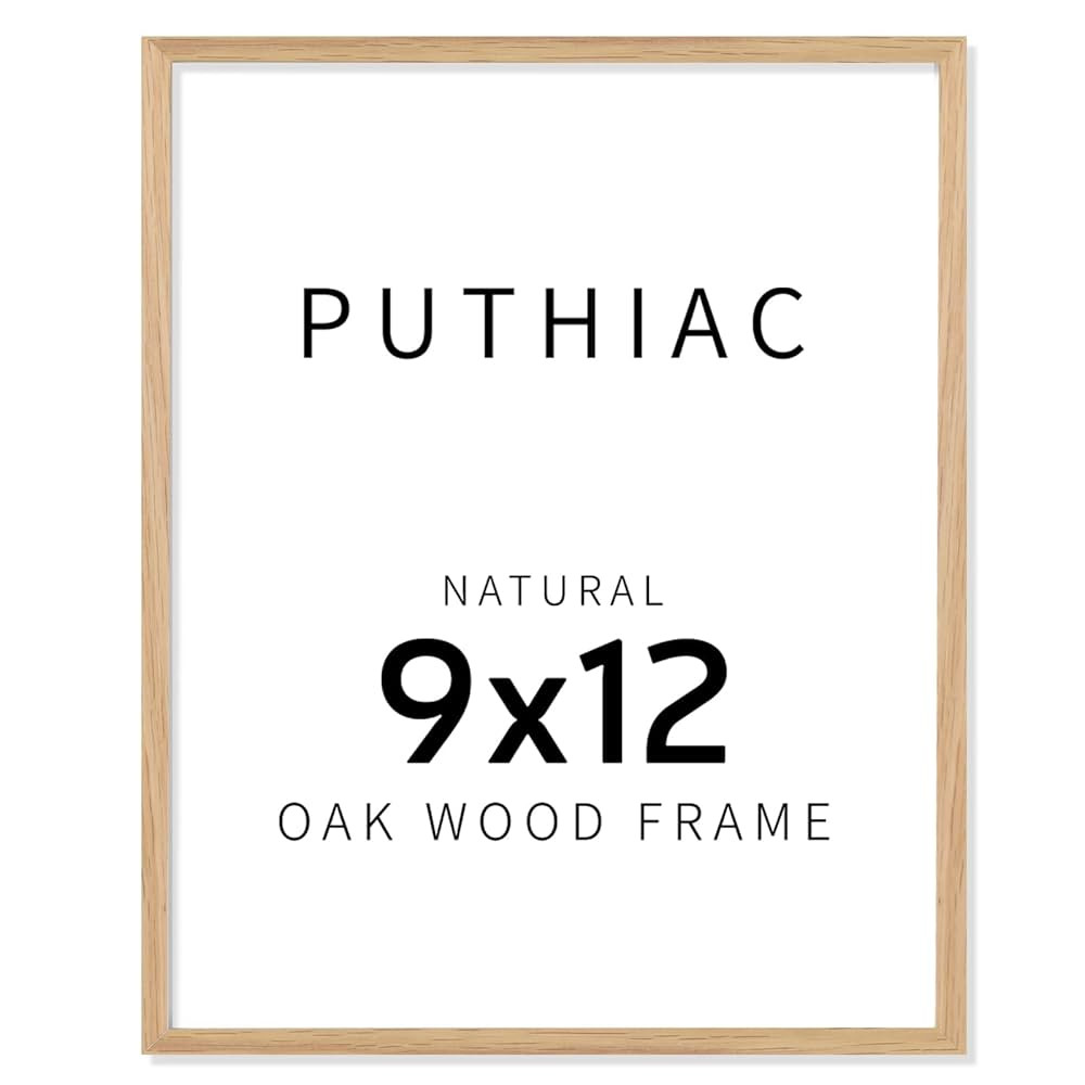 9x12 Oak Wood Picture Frams - Minimalist 9x12 Oak Wood Frames, 9"x12" Picture Frame Wood, Natural... | Amazon (US)