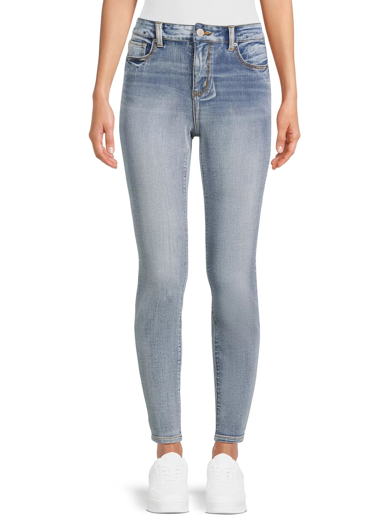 Time and Tru Women's High Rise Skinny Jeans, 29" Inseam for Regular | Walmart (US)