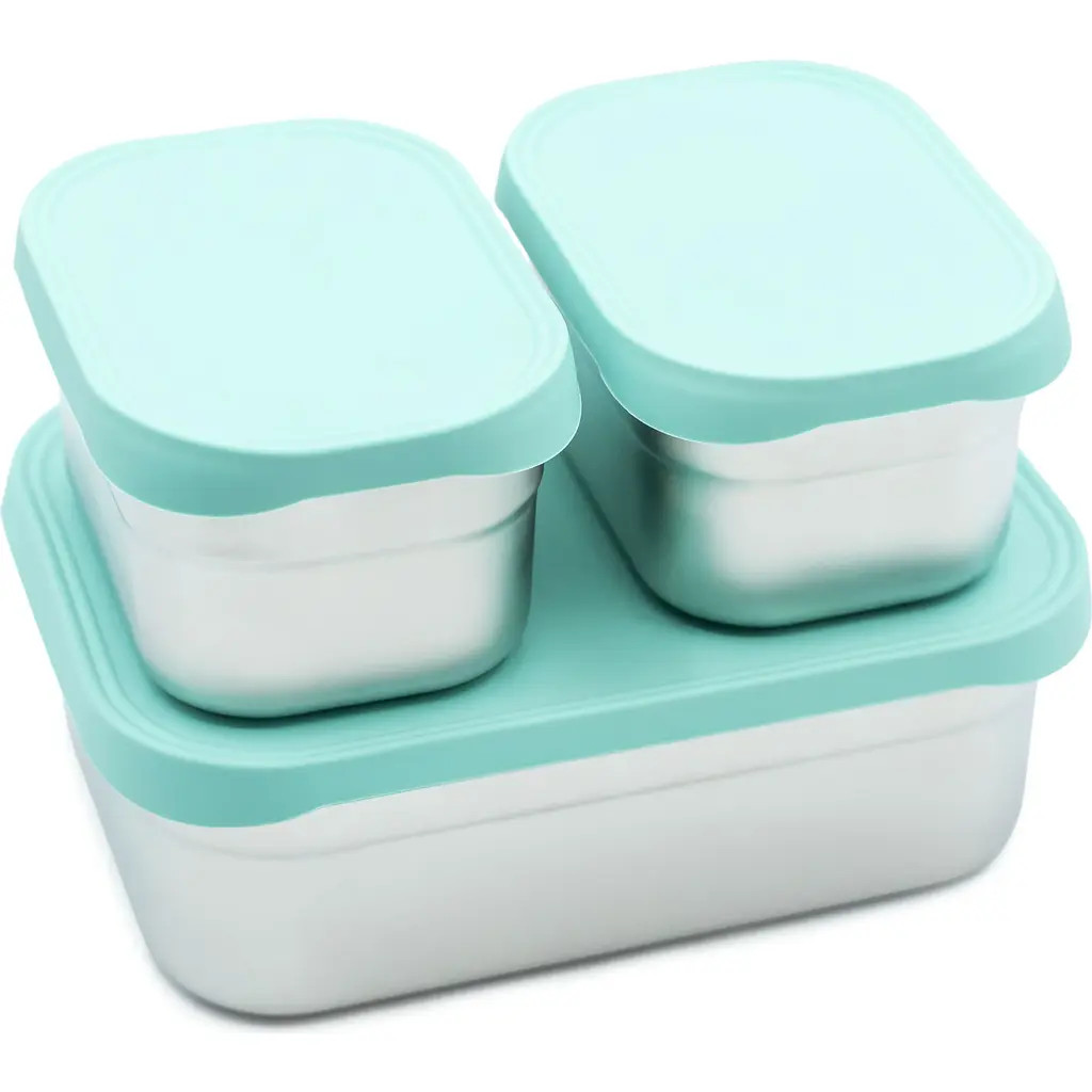 WeeSprout Stainless Steel Lunch Box Set - 750mL & 230mL Food Storage Nested Bento Boxes with Lid in Pastel Mint at Nordstrom | Nordstrom