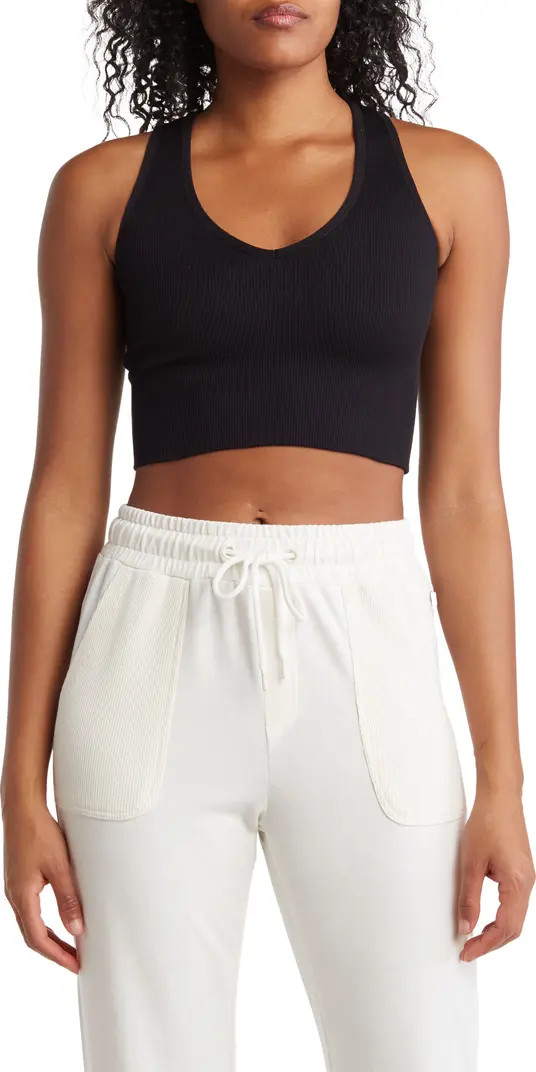 Seamless V-Neck Crop Rib Tank | Nordstrom Rack