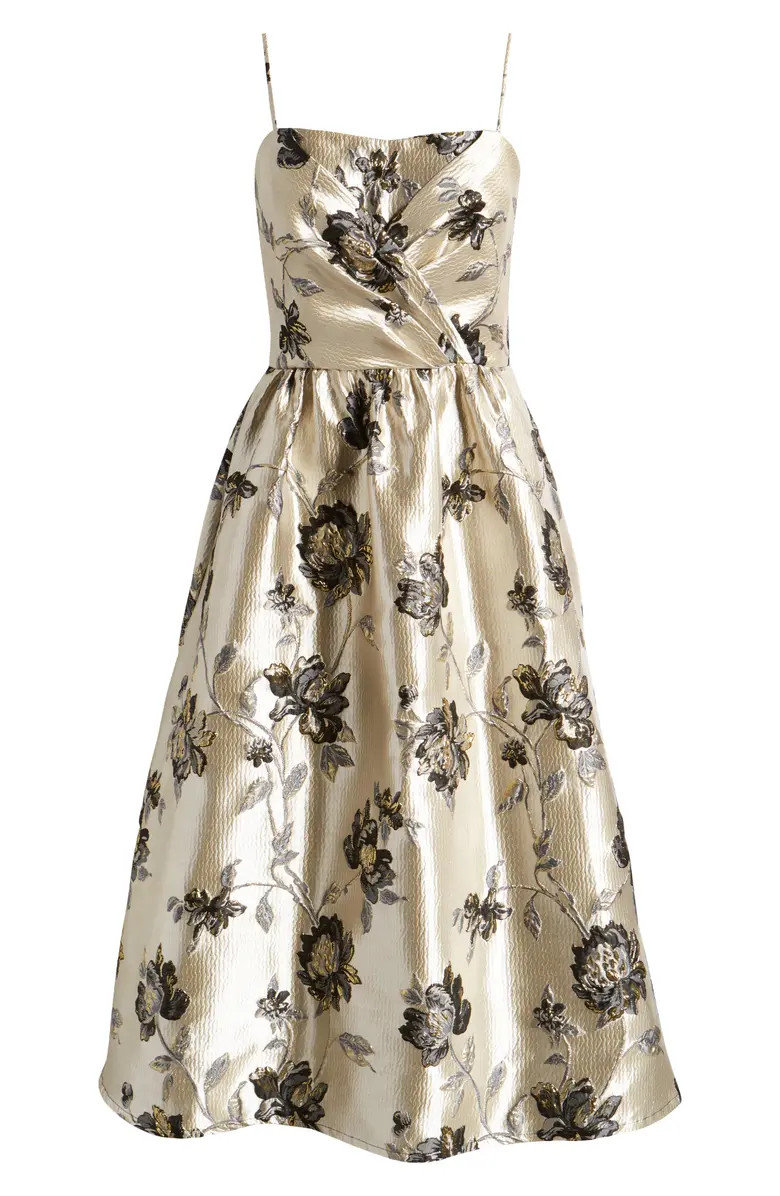 Metallic Floral Brocade Cocktail Dress | Nordstrom
