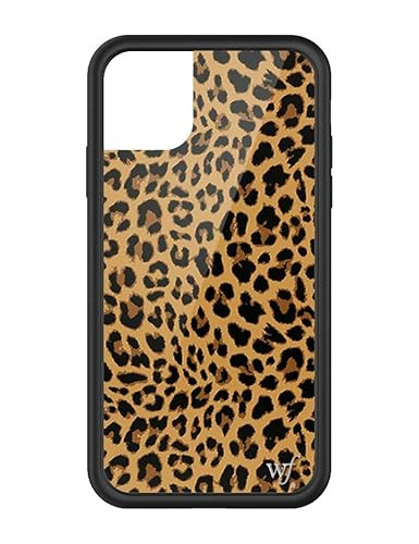 Wildflower Cases - Meow, Compatible with Apple iPhone 11 | Leopard Animal Brown Black Spots Cute Trendy - Protective Black Bumper, 4ft Drop Test Certified, Women Owned Small Business | Amazon (US)