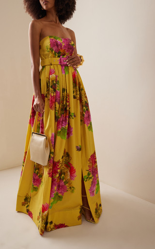 Greenfield Belted Floral Cotton Poplin Maxi dress | Moda Operandi (Global)