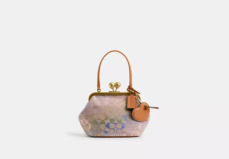 Kisslock Frame Bag 16 In Crystal Signature Jacquard | Coach (US)