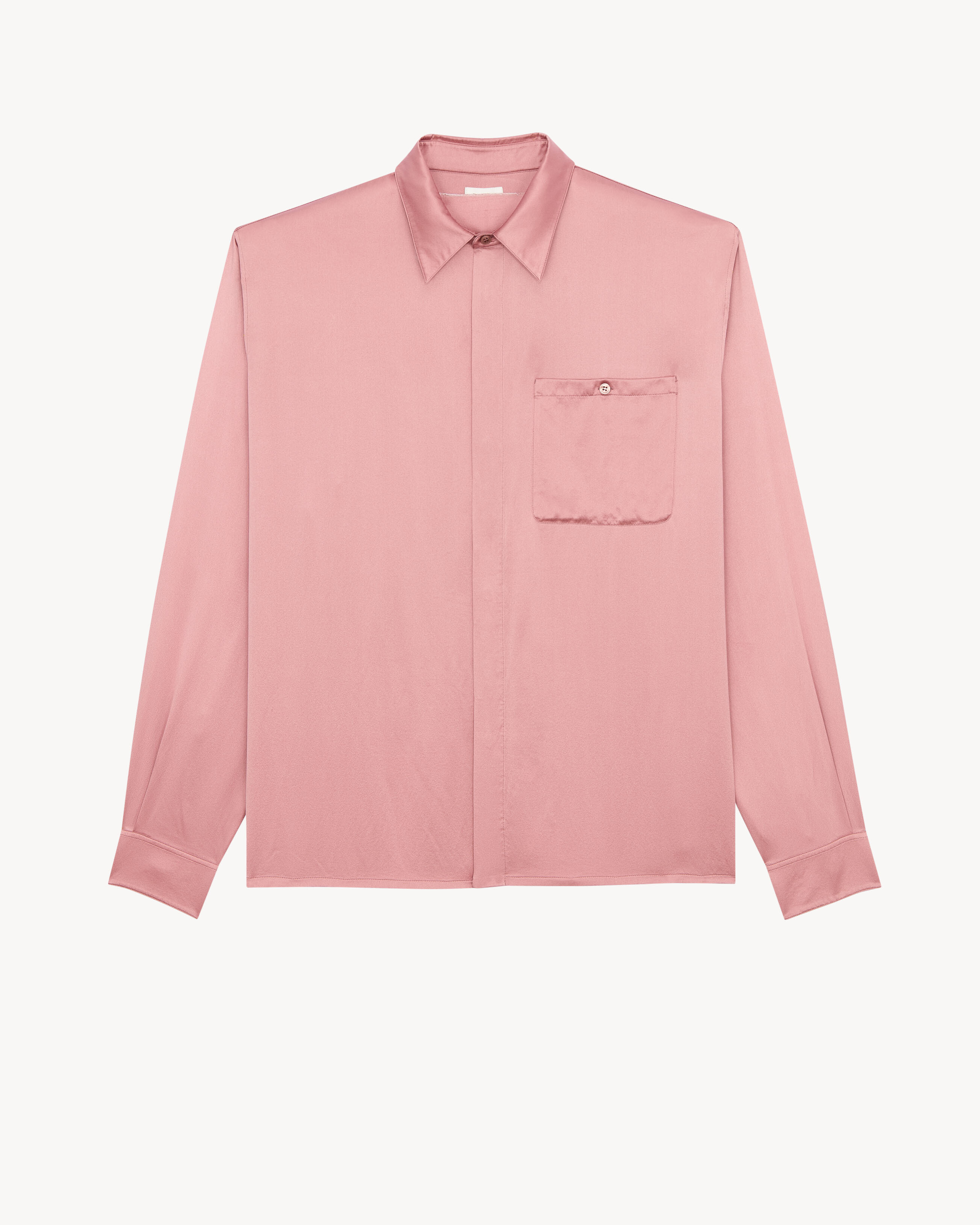 shirt in silk satin-back crepe | Saint Laurent Inc. (Global)