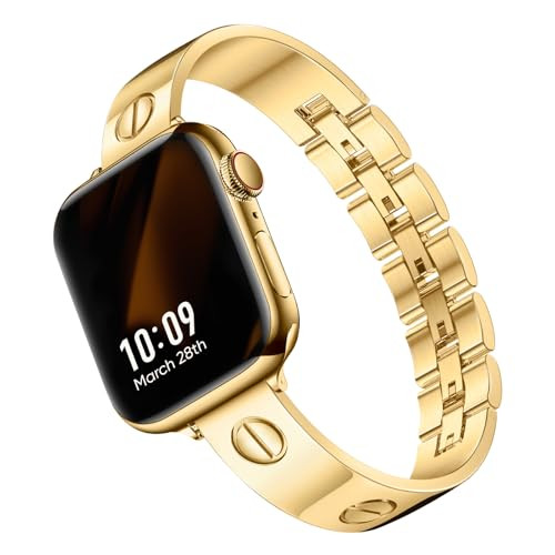 Missair Compatible with Apple Watch Band 38mm 40mm 41mm 42mm 44mm 45mm 46mm 49mm, Love Bracelet Women Dressy Jewelry Stainless Steel Metal Strap Wristband for iWatch Series 10 9 8 7 6 5 4 3 SE Ultra | Amazon (US)