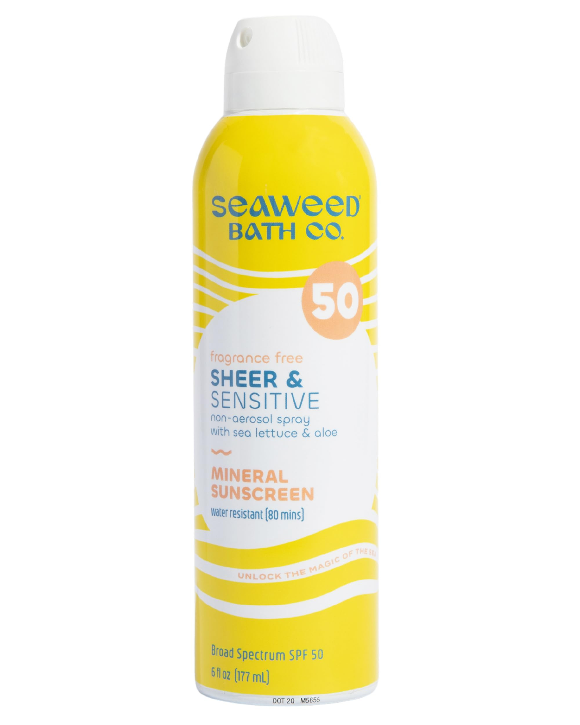 Seaweed Bath Co. Sheer Mineral Sensitive SPF 50 Broad Spectrum Sunscreen Spray - Fragrance Free, ... | Amazon (US)