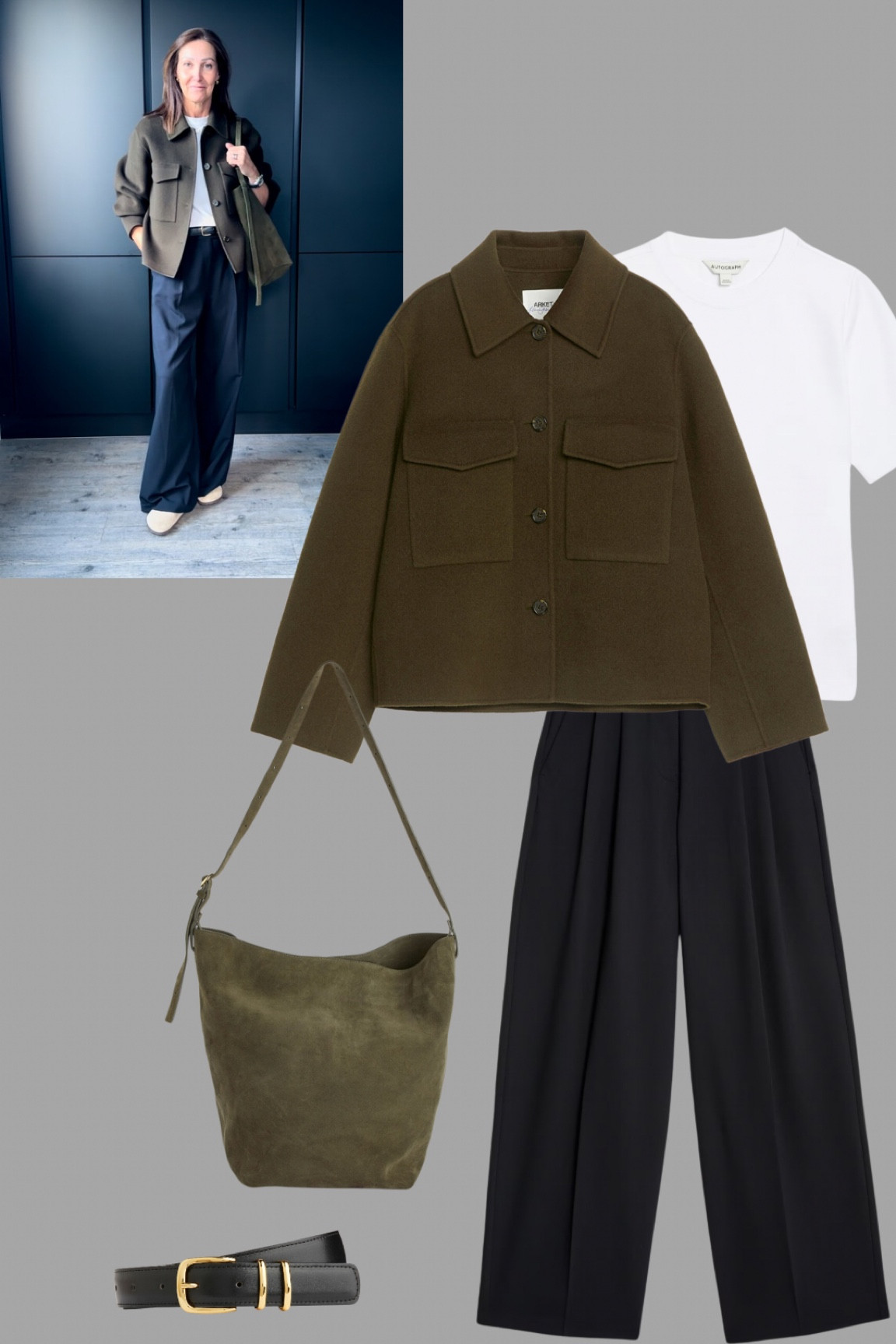 Ask thethe autumn tones and textures with this wool khaki jacket and suede accessories.

#LTKover40 #LTKSeasonal #LTKeurope