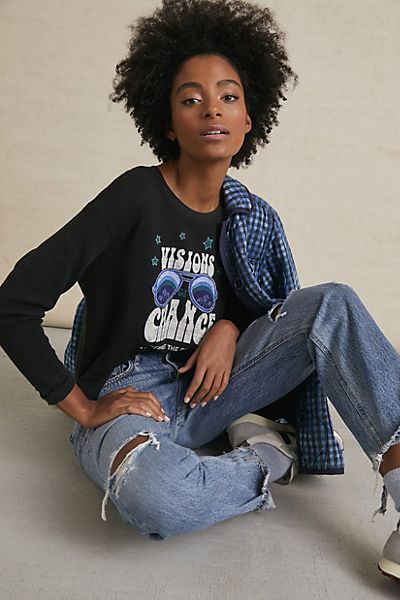 Sharlene Perkins Visions Of Change Graphic Thermal Top | Anthropologie (US)