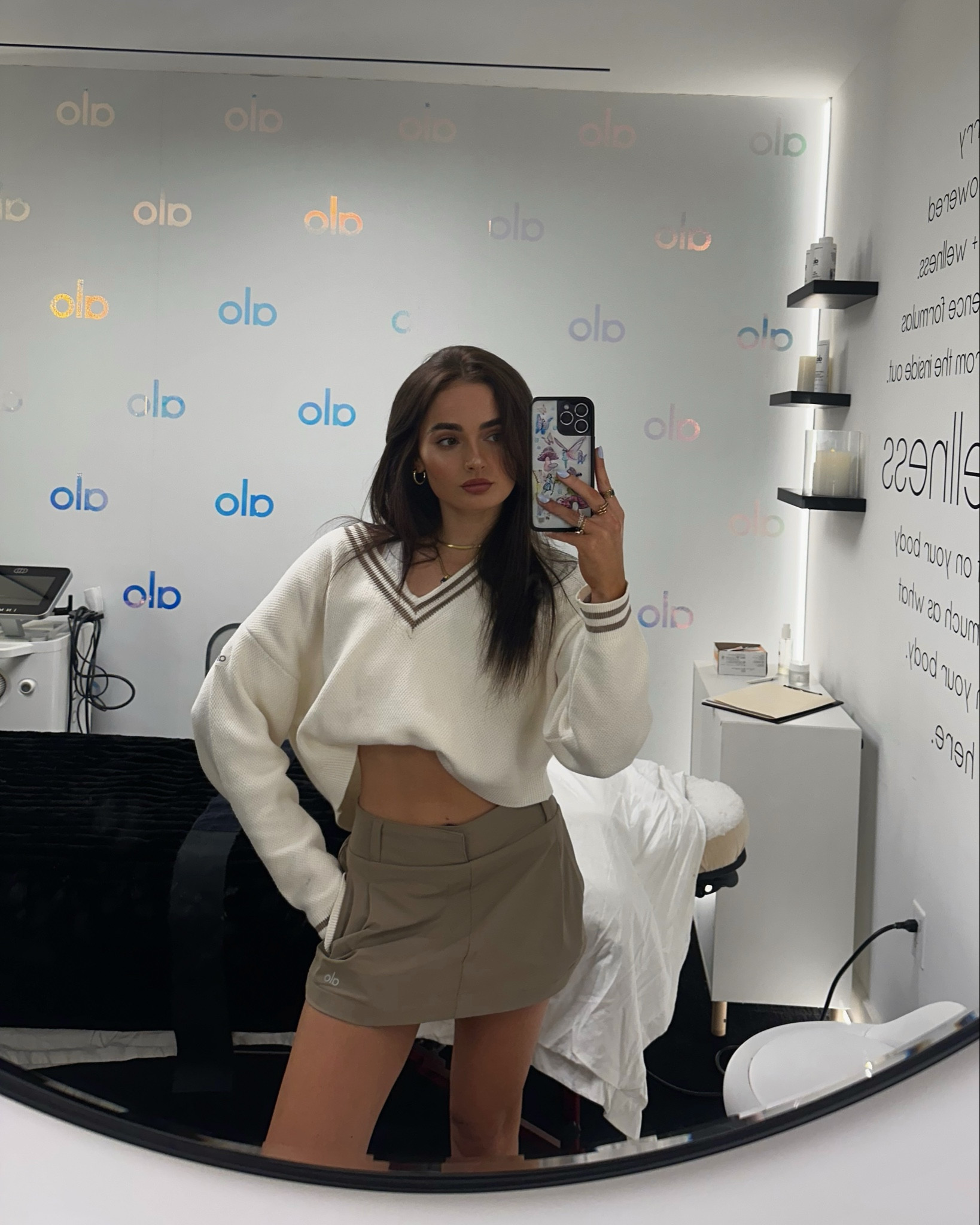 Alo Yoga Tennis Club Sweater Knit V-Neck Pullover and Fan Club Mini Skirt

+ Best lip stain everrrr

#LTKstyletip #LTKworkwear