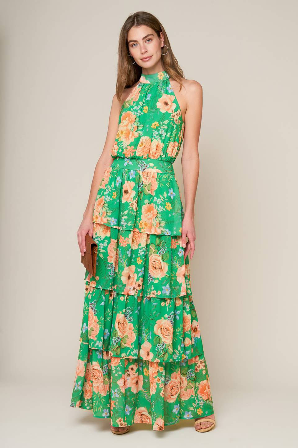 CHARITY HALTER MAXI DRESS | Lady Black Tie